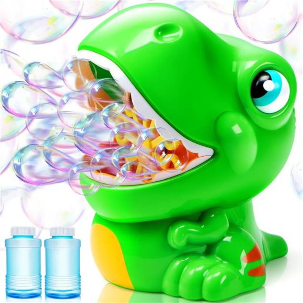 Dinosaur Bubble Machine, Bubble Machine Gun Blower with Solutions